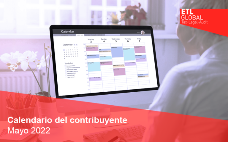 Calendario del contribuyente Mayo 2022