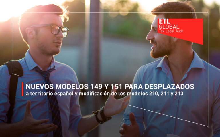 Nuevos modelos 149 y 151 para desplazados a territorio español y modificación de los modelos 210, 211 y 213