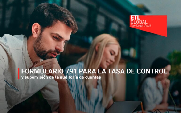 Formulario 791 para la tasa de control y supervisión de la auditoría de cuentas